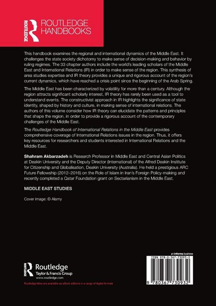 Produktbild: Routledge Handbook of International Relations in the Middle East