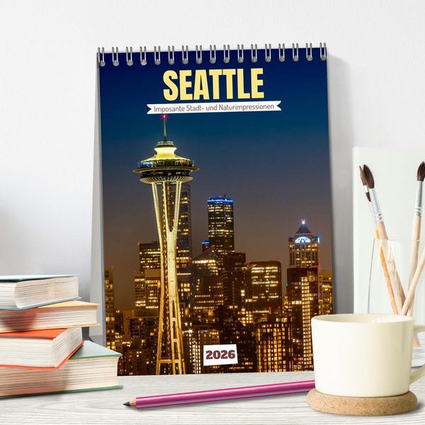 Produktbild: SEATTLE Imposante Stadt- und Naturimpressionen (Tischkalender 2026 DIN A5 hoch), CALVENDO Monatskalender