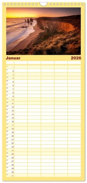 Produktbild: Familienplaner 2026 - Outback Australien mit 5 Spalten (Wandkalender, 21 x 45 cm) CALVENDO