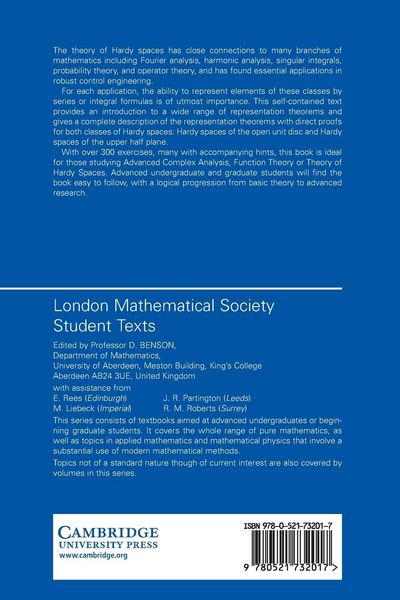 Produktbild: Representation Theorems in Hardy Spaces