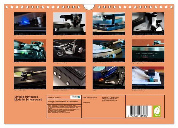 Produktbild: Vintage Turntables Made In Schwarzwald (Wandkalender 2026 DIN A4 quer), CALVENDO Monatskalender