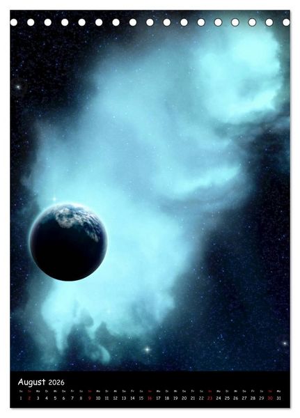 Produktbild: Die Welt der Planeten (Tischkalender 2026 DIN A5 hoch), CALVENDO Monatskalender