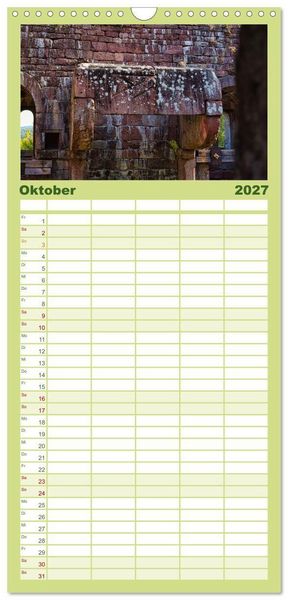 Produktbild: Familienplaner 2027 - Burg Wildenberg mit 5 Spalten (Wandkalender, 21 x 45 cm) CALVENDO