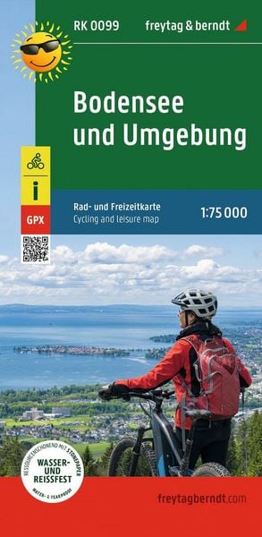 Produktbild: Bodensee und Umgebung, Rad- und Freizeitkarte 1:75.000, freytag & berndt, RK 0099