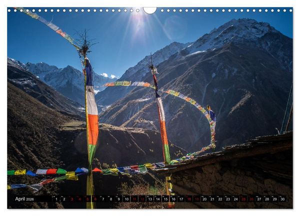 Produktbild: Nepal Tsum Valley - Tal des Gl&uuml;cks (Wandkalender 2026 DIN A3 quer), CALVENDO Monatskalender