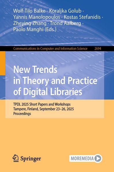 Produktbild: New Trends in Theory and Practice of Digital Libraries