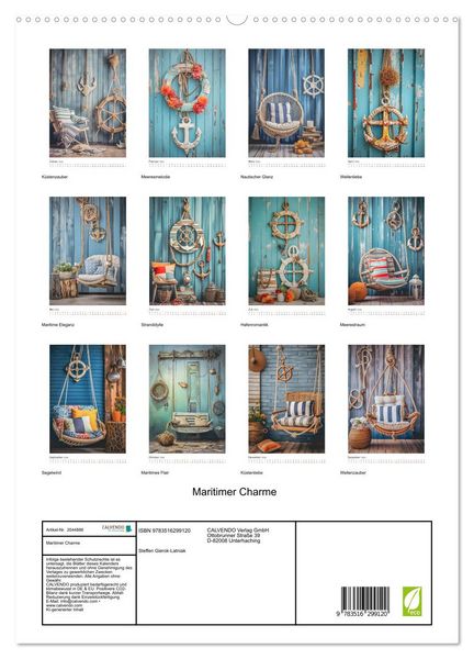 Produktbild: Maritimer Charme (hochwertiger Premium Wandkalender 2026 DIN A2 hoch), Kunstdruck in Hochglanz