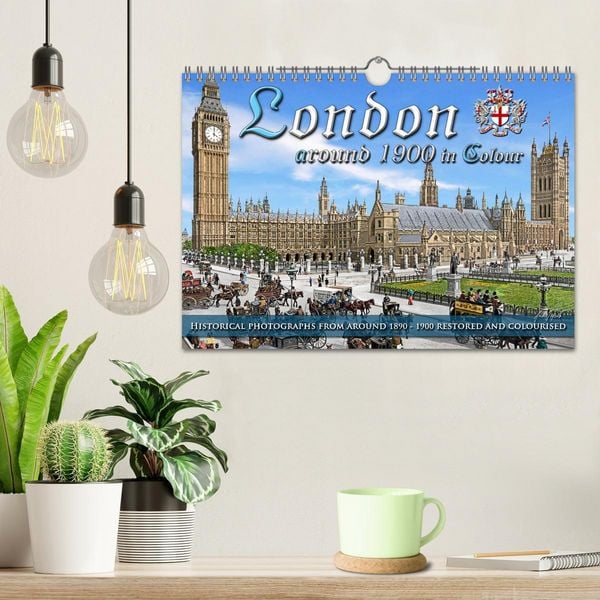 Produktbild: London around 1890-1900 - photos restored and colourised (Wall Calendar 2026 DIN A4 landscape), CALVENDO 12 Month Wall Calendar
