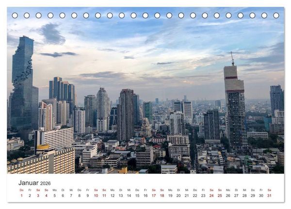 Produktbild: Bangkok - Die spektakul&auml;re Hauptstadt von Thailand. (Tischkalender 2026 DIN A5 quer), CALVENDO Monatskalender