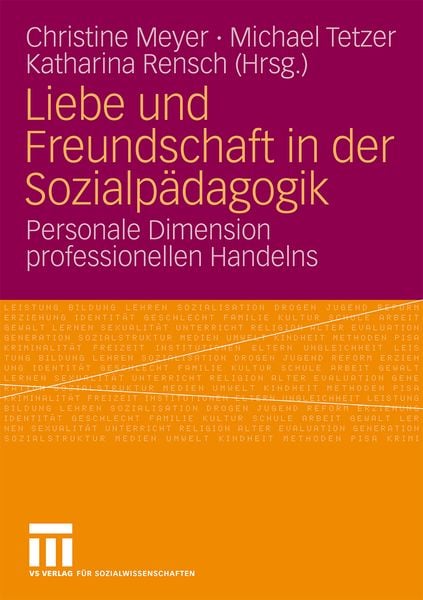 Produktbild: Liebe und Freundschaft in der Sozialp&auml;dagogik
