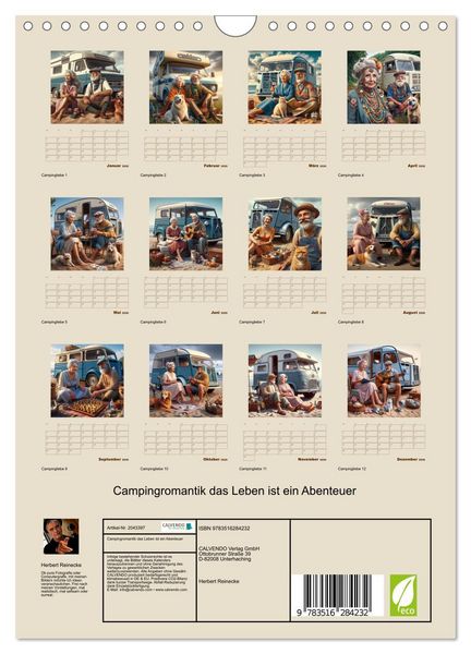 Produktbild: Campingromantik das Leben ist ein Abenteuer (Wandkalender 2026 DIN A4 hoch), CALVENDO Monatskalender