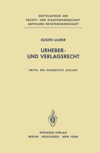 Produktbild: Urheber- und Verlagsrecht