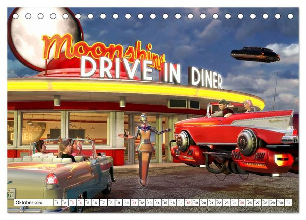 Produktbild: 50s Future - Retro SciFi (Tischkalender 2026 DIN A5 quer), CALVENDO Monatskalender