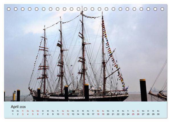 Produktbild: Parade der Windjammer - 2026 (Tischkalender 2026 DIN A5 quer), CALVENDO Monatskalender