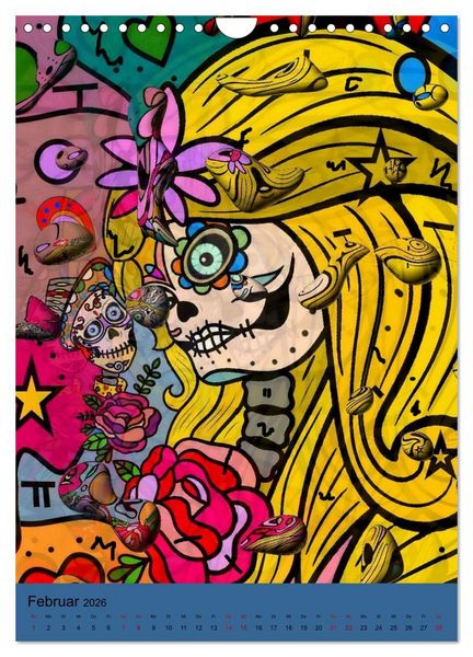 Produktbild: Nico Bielows Dia los Muertos (Wandkalender 2026 DIN A4 hoch), CALVENDO Monatskalender