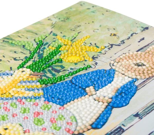 Produktbild: Craft Buddy CCK-PRBT04 - Crystal Art Cards, Peter Rabbit, Peter Hase und K&uuml;ken, 18x18 cm, Diamond Painting, Kunstkarte