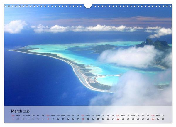 Produktbild: French Polynesia Paradise in the South Pacific (Wall Calendar 2026 DIN A3 landscape), CALVENDO 12 Month Wall Calendar