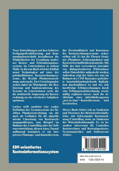 Produktbild: EDV-orientiertes Kosteninformationssystem
