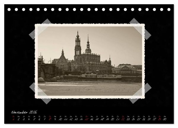 Produktbild: Dresden - Ein Kalender mit Fotografien wie aus einem alten Fotoalbum (Tischkalender 2026 DIN A5 quer), CALVENDO Monatskalender