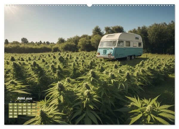 Produktbild: Wundersch&ouml;ne Cannabisfelder (hochwertiger Premium Wandkalender 2026 DIN A2 quer), Kunstdruck in Hochglanz