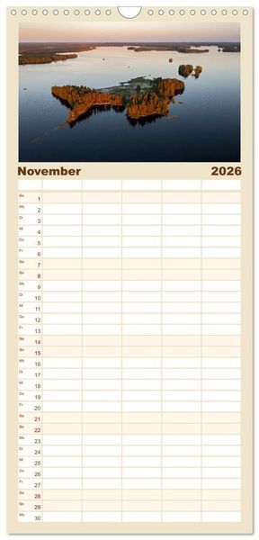Produktbild: Familienplaner 2026 - Wildes Finnland mit 5 Spalten (Wandkalender, 21 x 45 cm) CALVENDO