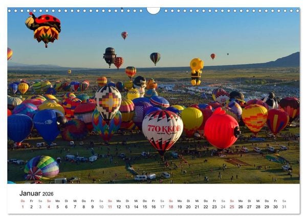 Produktbild: Balloon Fiesta New Mexico (Wandkalender 2026 DIN A3 quer), CALVENDO Monatskalender