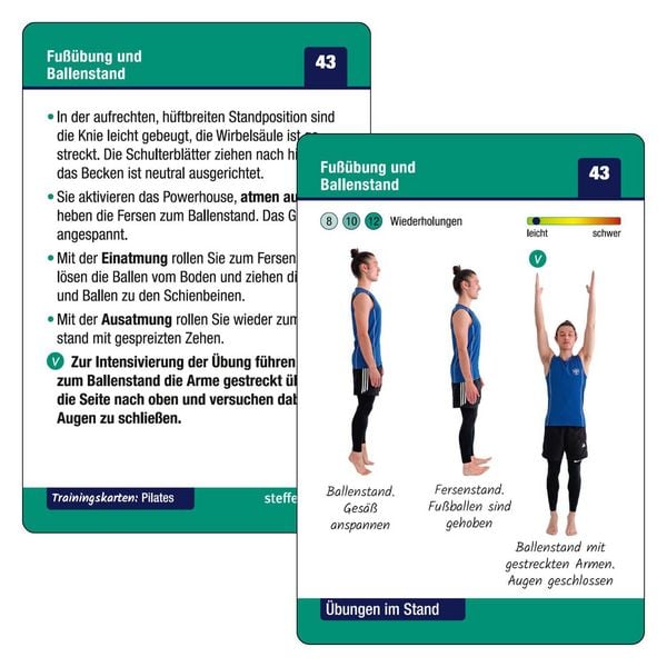 Produktbild: Trainingskarten: Pilates ohne Ger&auml;te