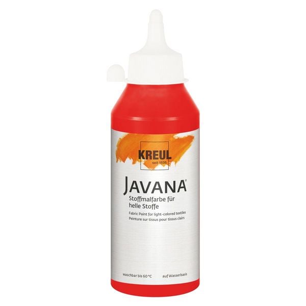 Produktbild: KREUL Stoffmalfarbe JAVANA sunny rot 250ml Flasche
