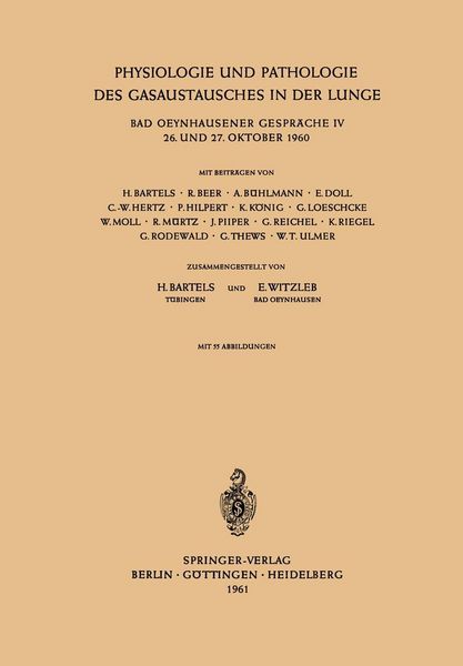 Produktbild: Physiologie und Pathologie des Gasaustausches in der Lunge