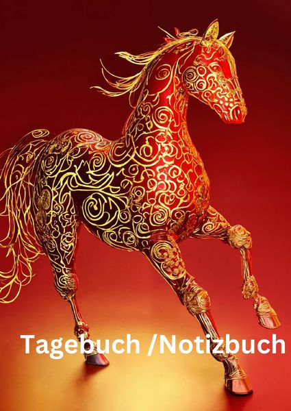 Produktbild: Tagebuch / Notizbuch Chinesische Tierkreis Pferd
