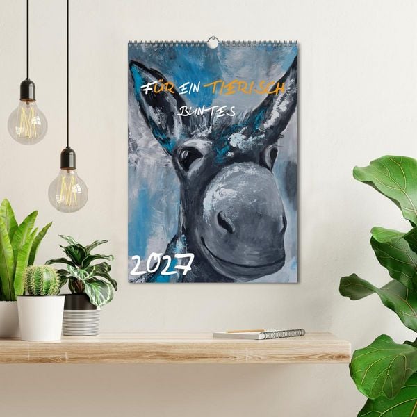 Produktbild: F&uuml;r ein tierisch buntes 2027 (Wandkalender 2027 DIN A3 hoch), CALVENDO Monatskalender