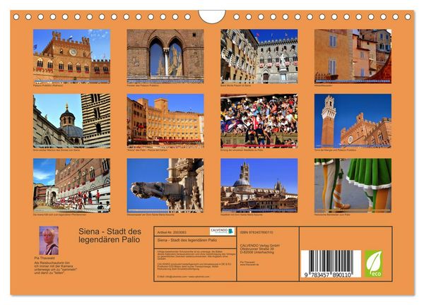 Produktbild: Siena - Stadt des legend&auml;ren Palio (Wandkalender 2026 DIN A4 quer), CALVENDO Monatskalender