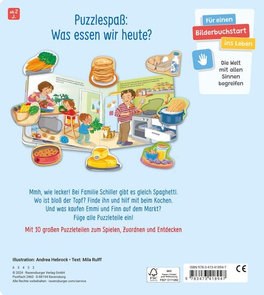 Produktbild: Mein gro&szlig;es Puzzle-Spielbuch - Das essen wir heute