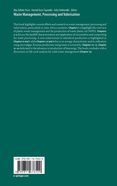Produktbild: Waste Management, Processing and Valorisation