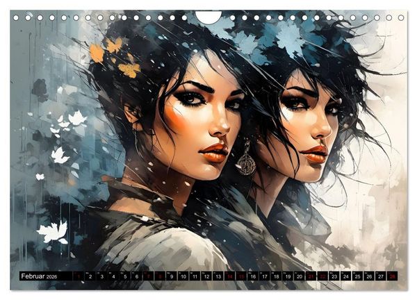 Produktbild: Nostalgische Romanzen - Liebe, Lust und Leidenschaft (Wandkalender 2026 DIN A4 quer), CALVENDO Monatskalender