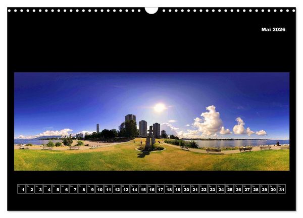 Produktbild: Vancouver / Kanada in faszinierender 360&deg; Panorama-Photographie (Wandkalender 2026 DIN A3 quer), CALVENDO Monatskalender