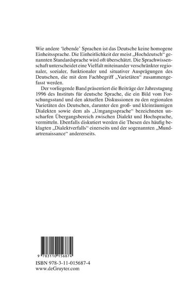 Produktbild: Variet&auml;ten des Deutschen