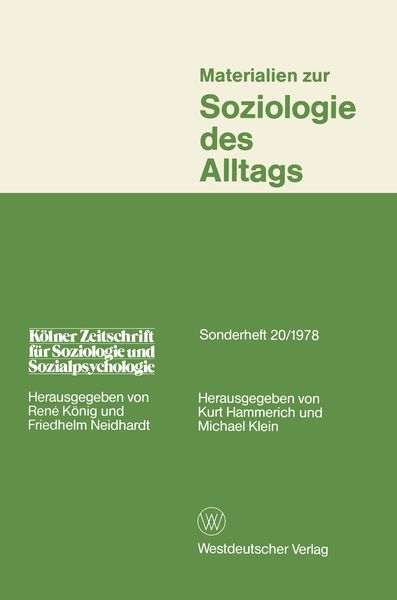 Produktbild: Materialien zur Soziologie des Alltags