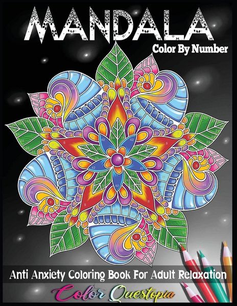 Produktbild: Mandala Color by Number Anti Anxiety Coloring Book for Adult Relaxation