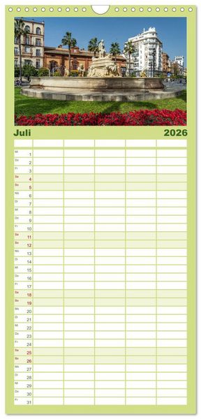 Produktbild: Familienplaner 2026 - Andalusien - Sevilla mit 5 Spalten (Wandkalender, 21 x 45 cm) CALVENDO