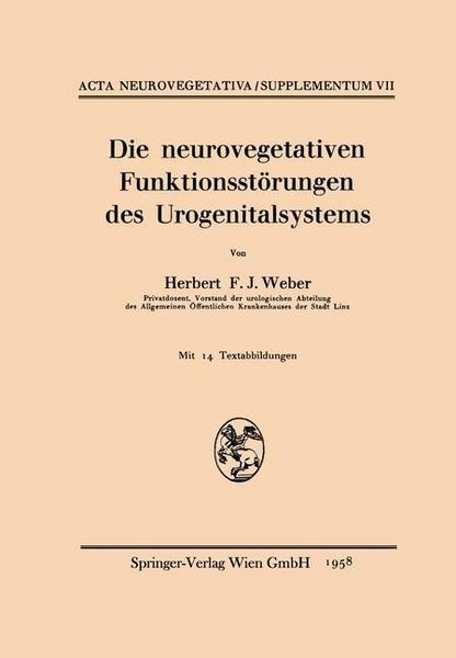 Produktbild: Die neurovegetativen Funktionsst&ouml;rungen des Urogenitalsystems