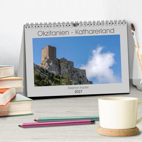Produktbild: Okzitanien - Katharerland (Tischkalender 2027 DIN A5 quer), CALVENDO Monatskalender