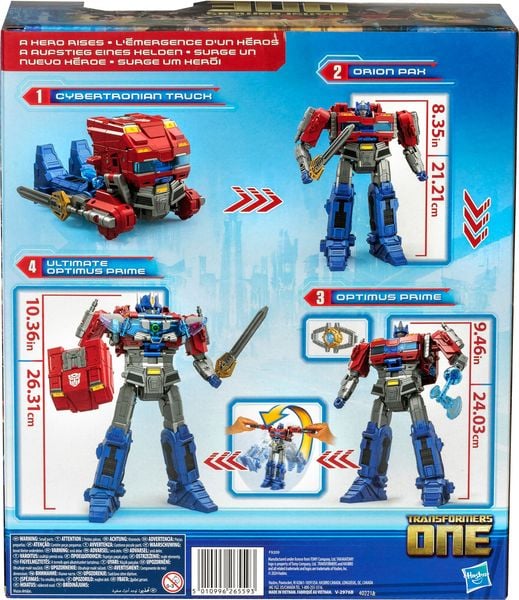 Hasbro F92095L0 - Transformers One Power Flip Optimus Prime (Orion Pax), 4-in-1-Action-Figur