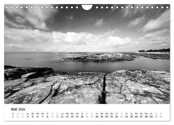 Produktbild: Terres de contraste &ndash; Une ann&eacute;e en monochrome (Calendrier mural 2026 DIN A4 vertical), CALVENDO calendrier mensuel