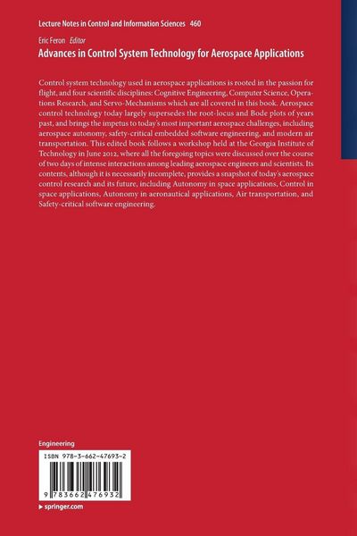 Produktbild: Advances in Control System Technology for Aerospace Applications