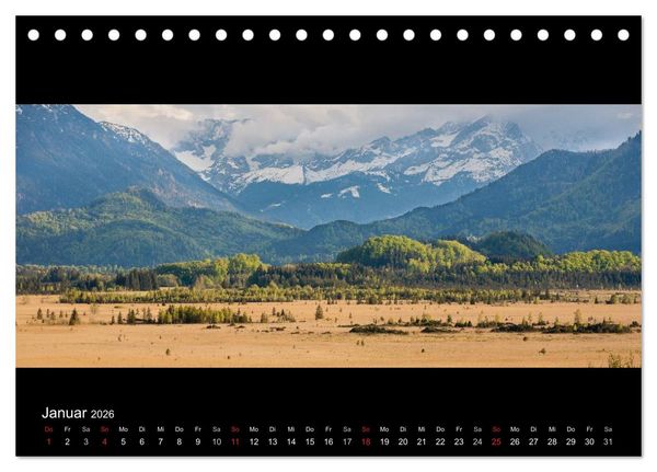 Produktbild: Alpenrand zwischen Isar und Lech (Tischkalender 2026 DIN A5 quer), CALVENDO Monatskalender