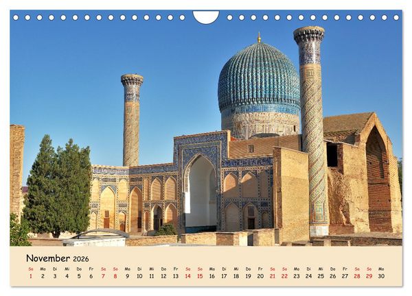 Produktbild: Usbekistan, Perlen der Seidenstra&szlig;e (Wandkalender 2026 DIN A4 quer), CALVENDO Monatskalender