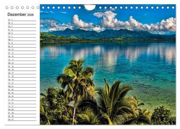 Produktbild: S&uuml;dsee-Inseln. Von Fidschi bis Bora Bora (Wandkalender 2026 DIN A4 quer), CALVENDO Monatskalender