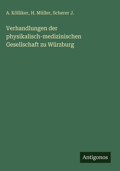 Produktbild: Verhandlungen der physikalisch-medizinischen Gesellschaft zu W&uuml;rzburg