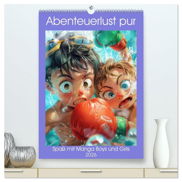 Produktbild: Abenteuerlust pur - Spa&szlig; mit Manga Boys und Girls (hochwertiger Premium Wandkalender 2026 DIN A2 hoch), Kunstdruck in Hochglanz